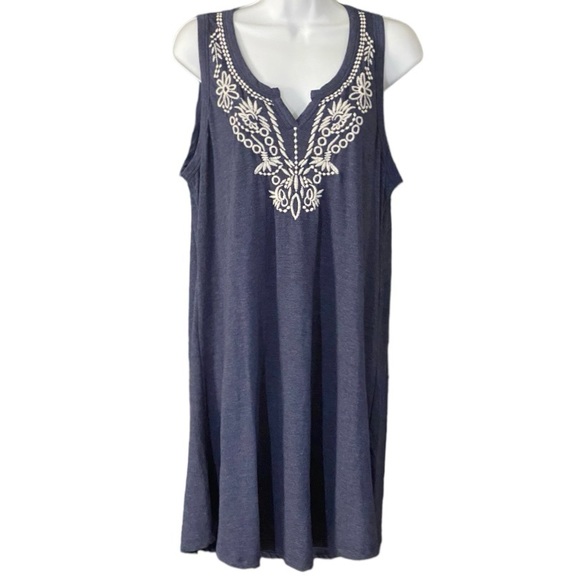 Lucky Brand Embroidered Shift Dress - Picture 1 of 8